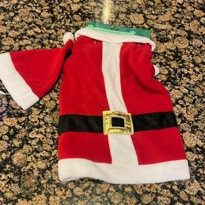 Santa Costume for Christmas Dog Cat Pet Large Size 16 Hook and Loop Closure NEW